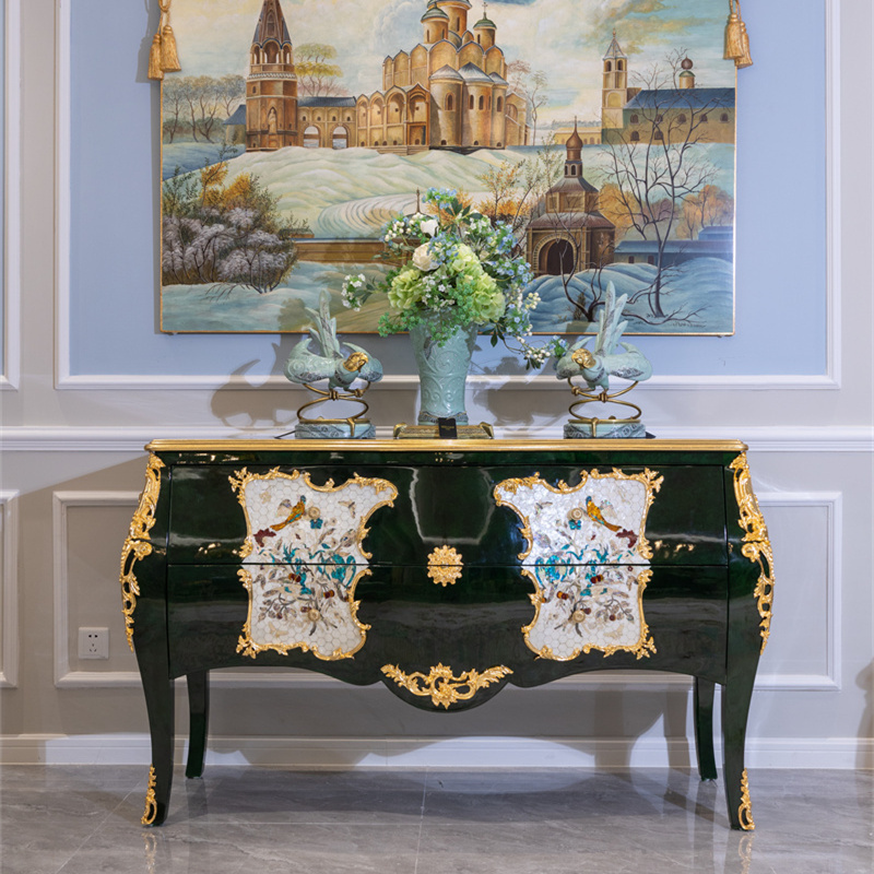 镶铜祖母绿玄关柜